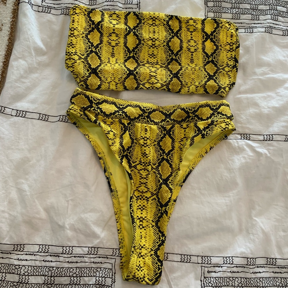 Tiger Mist snakeskin bikini set